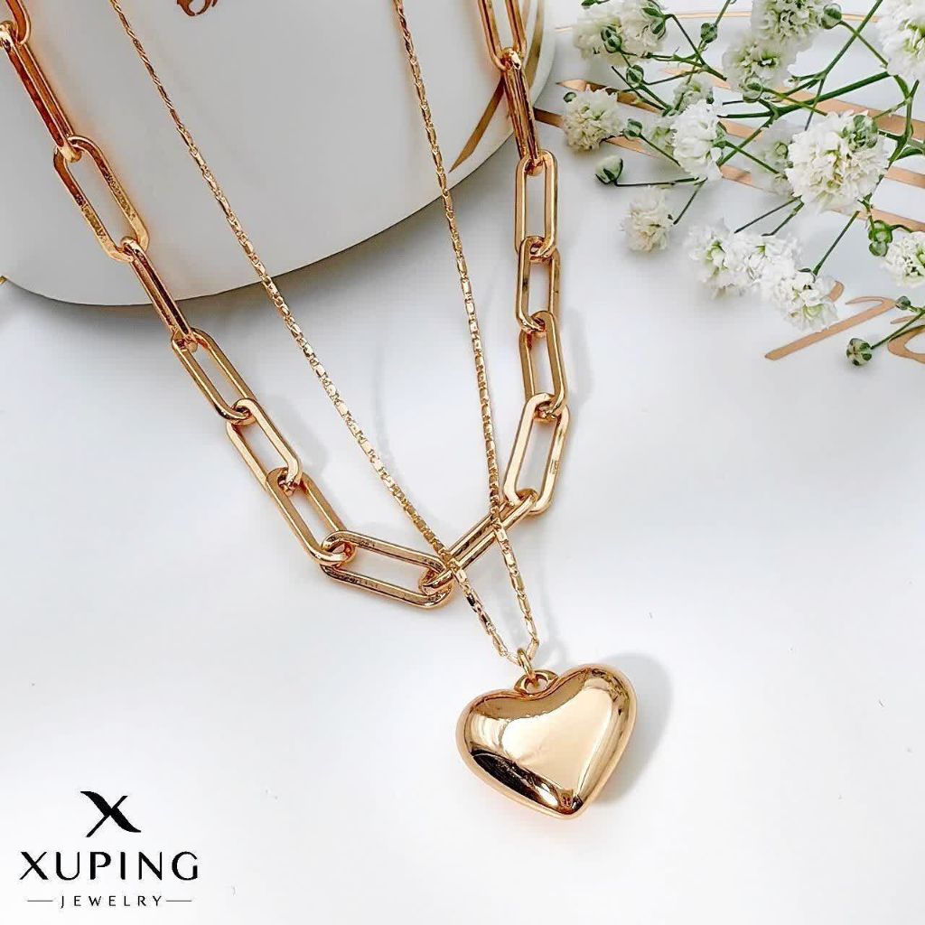 پلاک و زنجیر دولاین قلب ژوپینگ کد 2286 - خرید آنلاین از گالری آداس